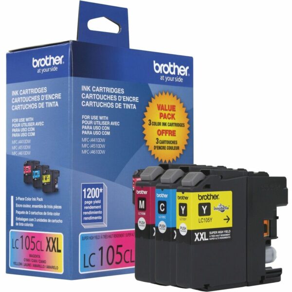 Brother Innobella LC1053PKS Original High Yield Inkjet Ink Cartridge - Tri-pack - Assorted, Magenta, Yellow - 3 / Pack - Image 3