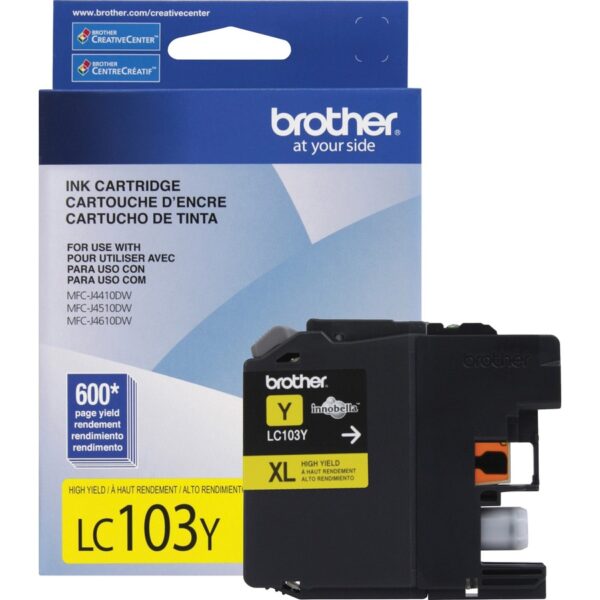 Brother Innobella LC103Y Original High Yield Inkjet Ink Cartridge - Yellow - 1 Each