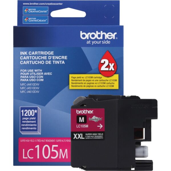 Brother Innobella LC105M Original High Yield Inkjet Ink Cartridge - Magenta - 1 Each