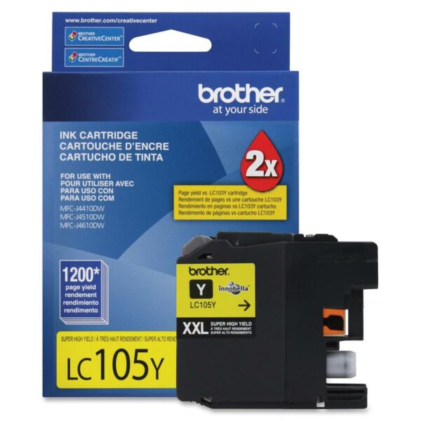 Brother Innobella LC105Y Original High Yield Inkjet Ink Cartridge - Yellow - 1 Each