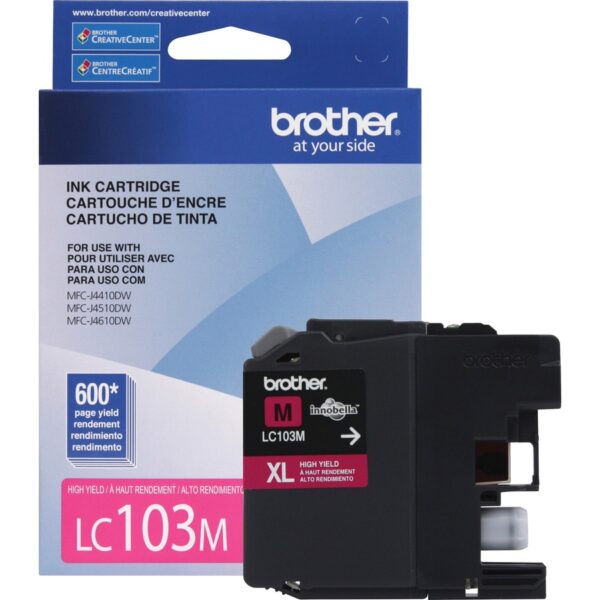 Brother Innobella LC103M Original High Yield Inkjet Ink Cartridge - Magenta - 1 Each