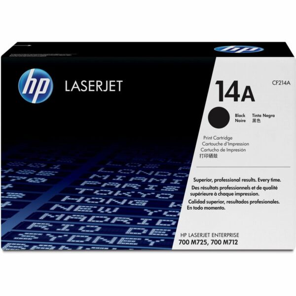 HP 14A (CF214A) Original Laser Toner Cartridge - Single Pack - Black - 1 Each