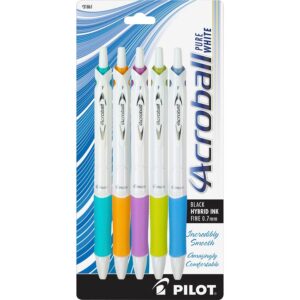 A set of five pens with different colors.