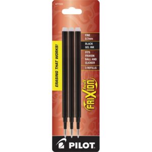 A package of pilot frixion pens in black ink.