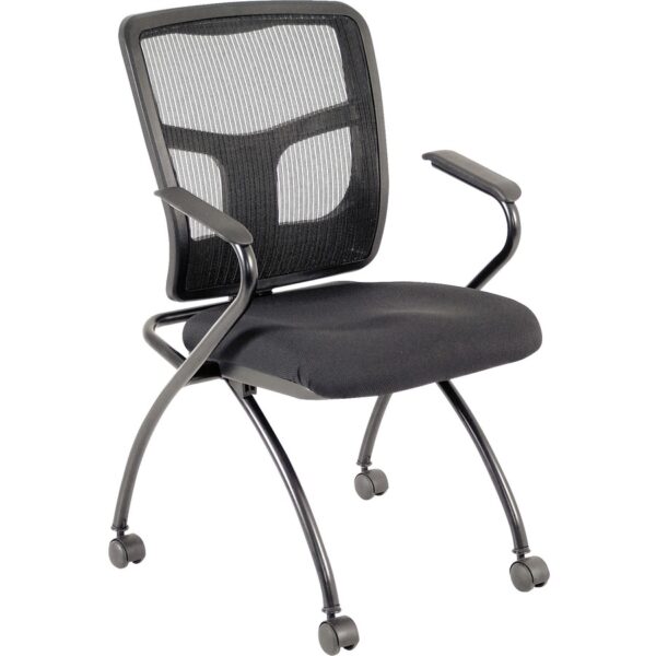 Lorell Mesh Back Nesting Training/Guest Chairs