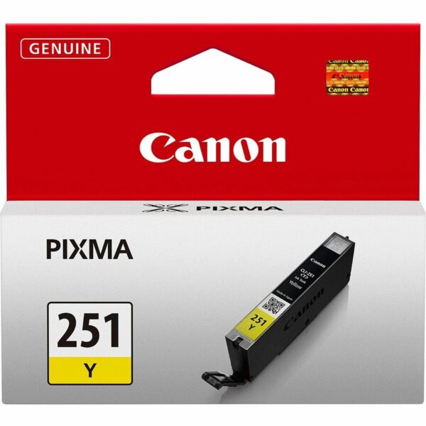 Canon CLI-251Y Original Inkjet Ink Cartridge - Yellow - 1 Each