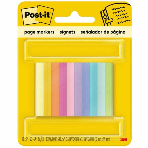 Post-it® Page Markers - 1/2"W - Bright Colors