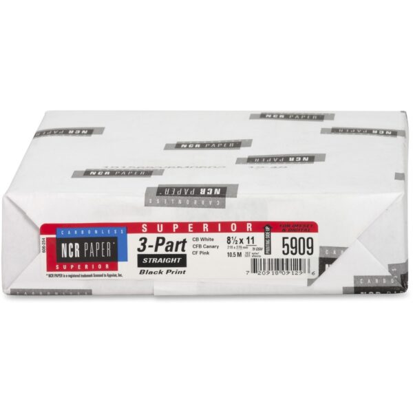 NCR Paper Superior 3-part Straight Carbonless Paper - White - Image 4