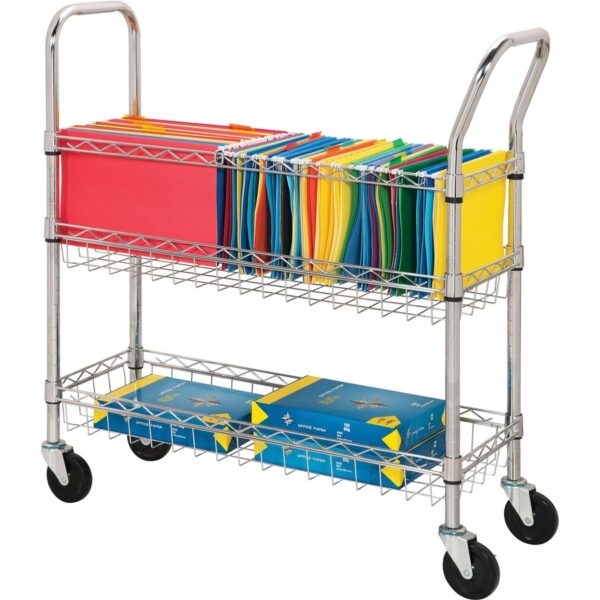 Lorell Mobile Wire Mail Cart