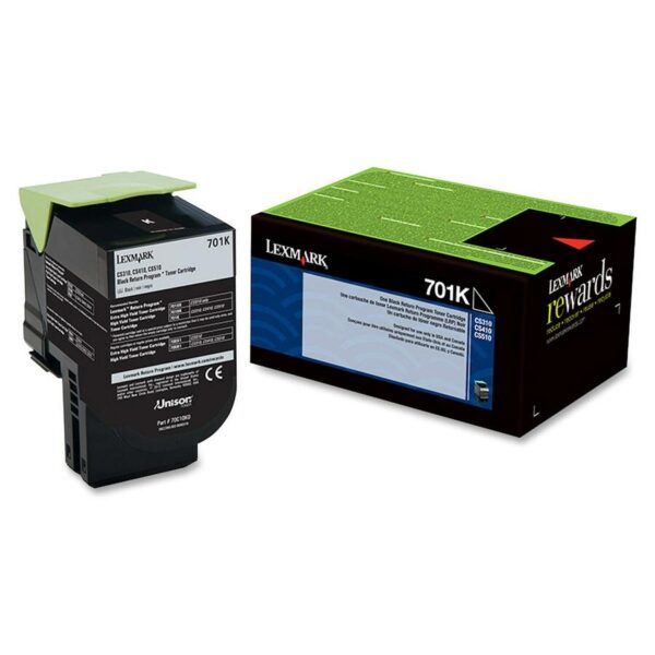 Lexmark Unison 701K Original Standard Yield Laser Toner Cartridge - Black - 1 Each