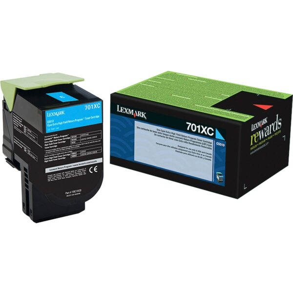 Lexmark Unison 701XC Original Extra High Yield Laser Toner Cartridge - Cyan - 1 Each