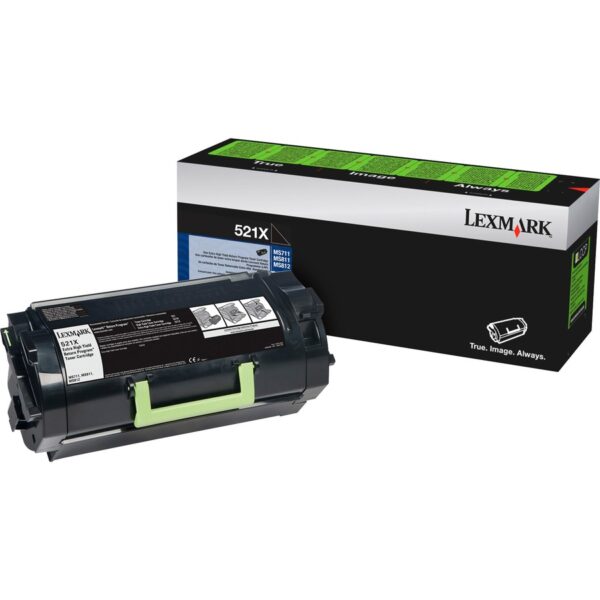 Lexmark Unison 521X Original Extra High Yield Laser Toner Cartridge - Black - 1 Each