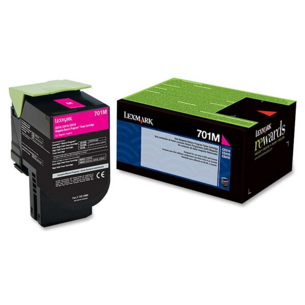 Lexmark Unison 701M Original Standard Yield Laser Toner Cartridge - Magenta - 1 Each