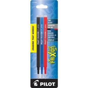 A package of pilot frixion pens in assorted colors.