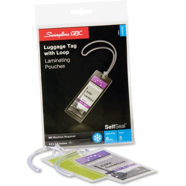 GBC Self-Sealing Luggage Tag Laminating Pouches