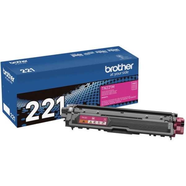 Brother TN221M Original Standard Yield Laser Toner Cartridge - Magenta - 1 Each