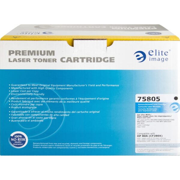 Elite Image Remanufactured High Yield Laser Toner Cartridge - Alternative for HP 80X (CF280X) - Black - 1 Each - Image 5