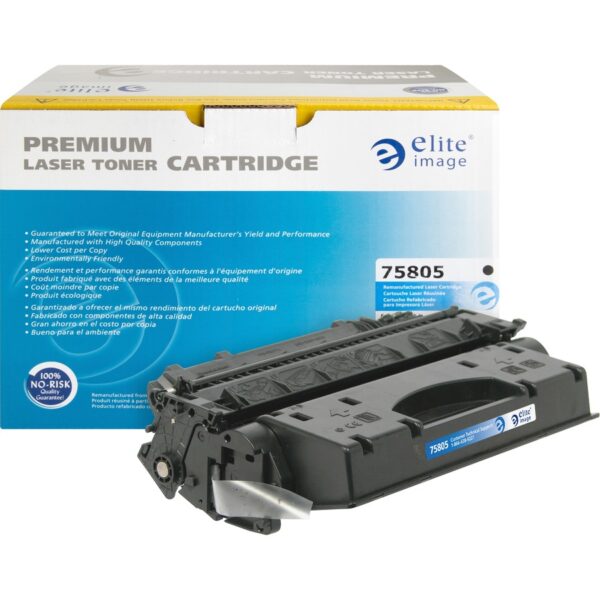 Elite Image Remanufactured High Yield Laser Toner Cartridge - Alternative for HP 80X (CF280X) - Black - 1 Each