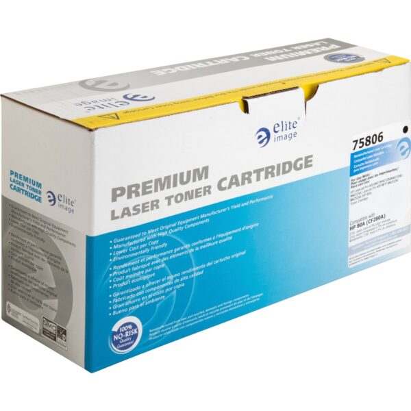 Elite Image Remanufactured Laser Toner Cartridge - Alternative for HP 80A (CF280A) - Black - 1 Each - Image 3