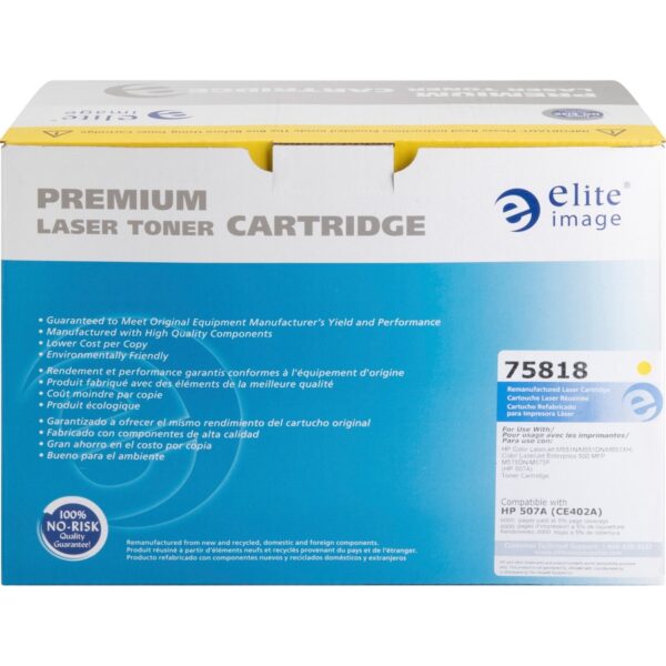 Elite Image Remanufactured Laser Toner Cartridge - Alternative for HP 507A (CE402A) - Yellow - 1 Each - Image 5