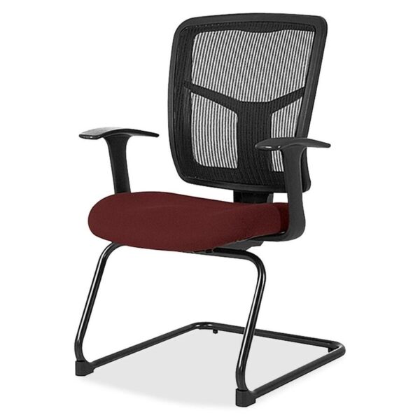 Lorell ErgoMesh Series Mesh Back Guest Chair with Arms