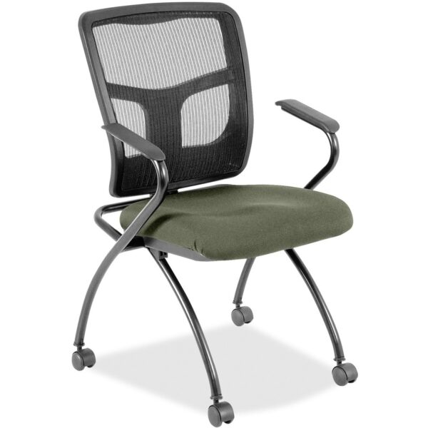 Lorell Mesh Back Nesting Training/Guest Chairs