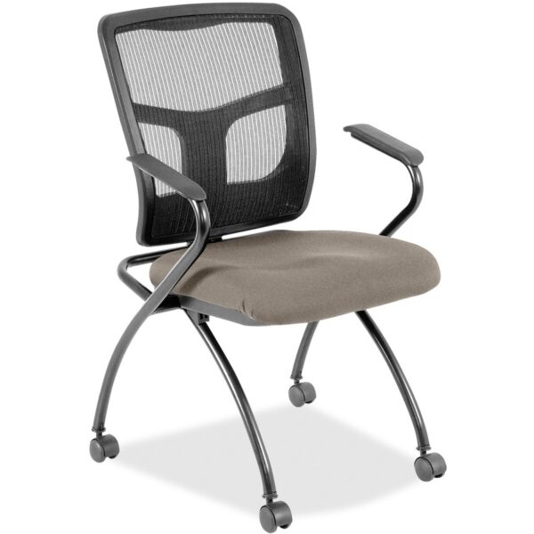 Lorell Mesh Back Nesting Training/Guest Chairs