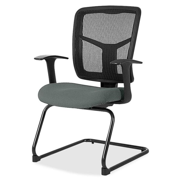 Lorell ErgoMesh Series Mesh Back Guest Chair with Arms