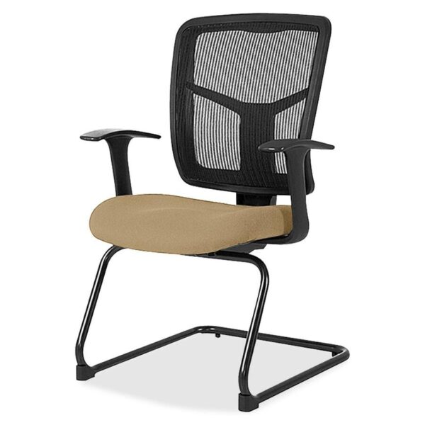 Lorell ErgoMesh Series Mesh Back Guest Chair with Arms