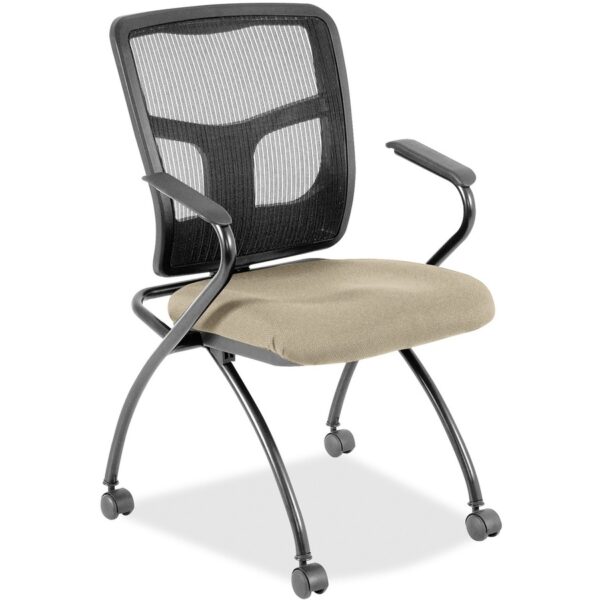 Lorell Mesh Back Nesting Training/Guest Chairs