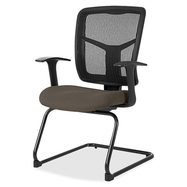 Lorell ErgoMesh Series Mesh Back Guest Chair with Arms