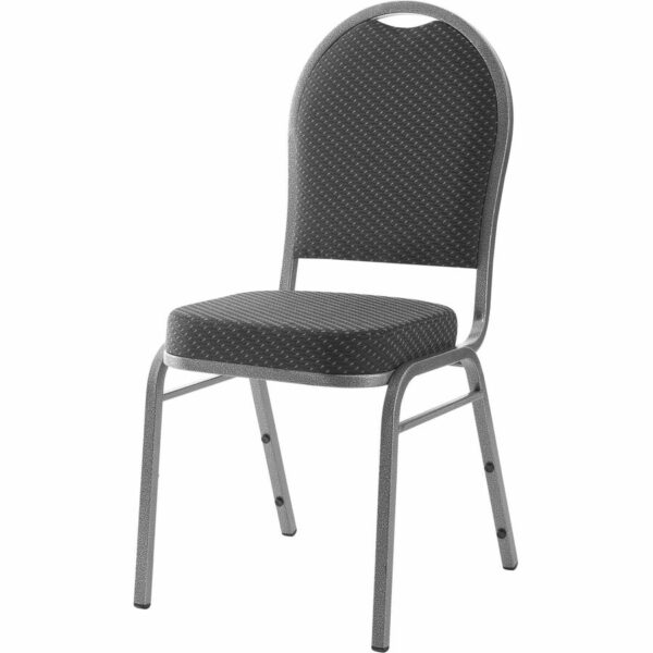 Lorell Round High-Back Upholstered Stack Chairs