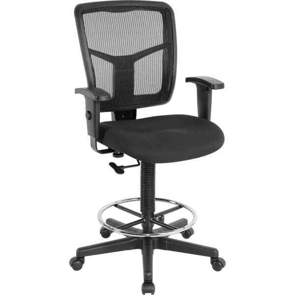 Lorell Ratchet Back Mesh Mid-Back Stool - Image 2