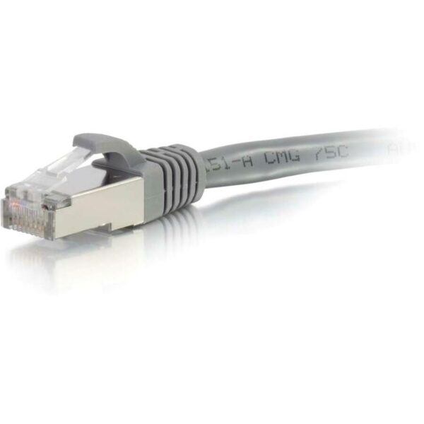 C2G 2ft Cat6 Snagless Shielded (STP) Network Patch Cable - Gray - Image 2