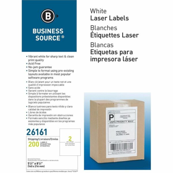 Business Source Shipping Labels