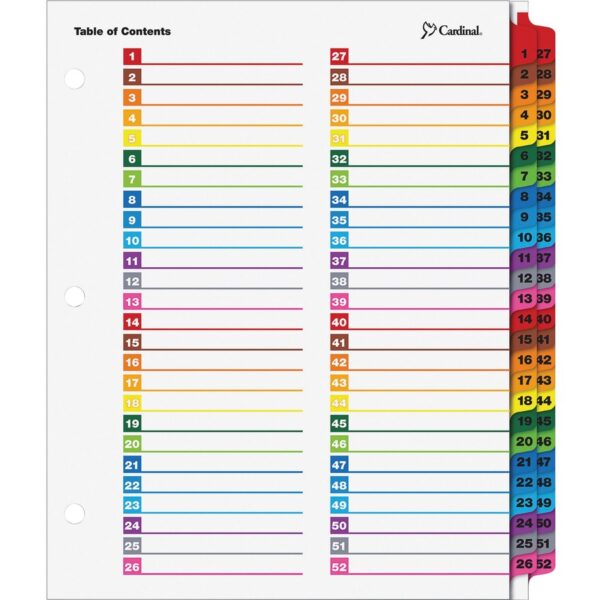 Cardinal OneStep Printable Dividers