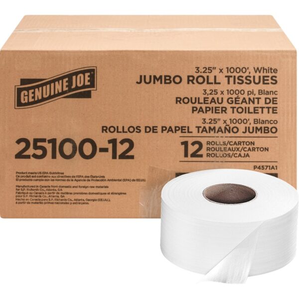 Genuine Joe Jumbo Roll Bath Tissues