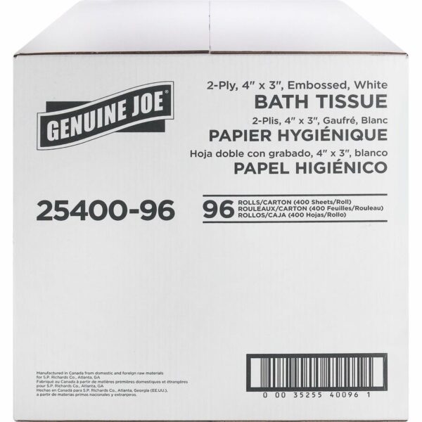 Genuine Joe 2-ply Standard Bath Tissue Rolls - Image 2