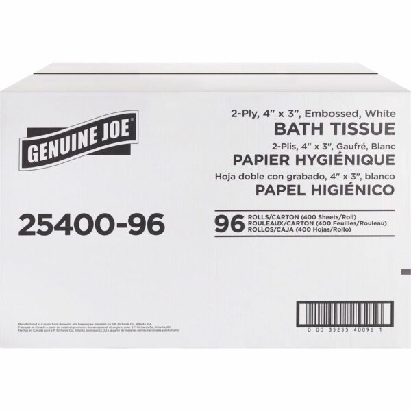 Genuine Joe 2-ply Standard Bath Tissue Rolls - Image 3