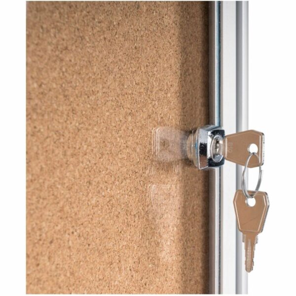 MasterVision Enclore Top Hinged Cork Aluminum Indoor Glaze Case - Image 3