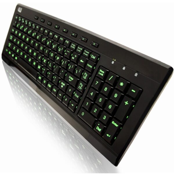 Adesso 3-Color Illuminated Compact Multimedia Keyboard - Image 3