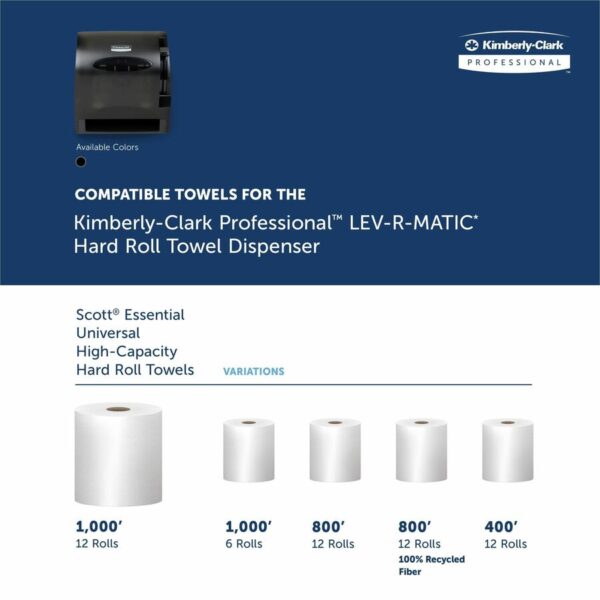 Kimberly-Clark Professional Lev-R-Matic Manual Hard Roll Towel Dispenser - Image 3