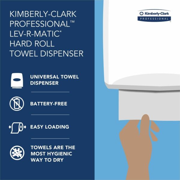 Kimberly-Clark Professional Lev-R-Matic Manual Hard Roll Towel Dispenser - Image 5