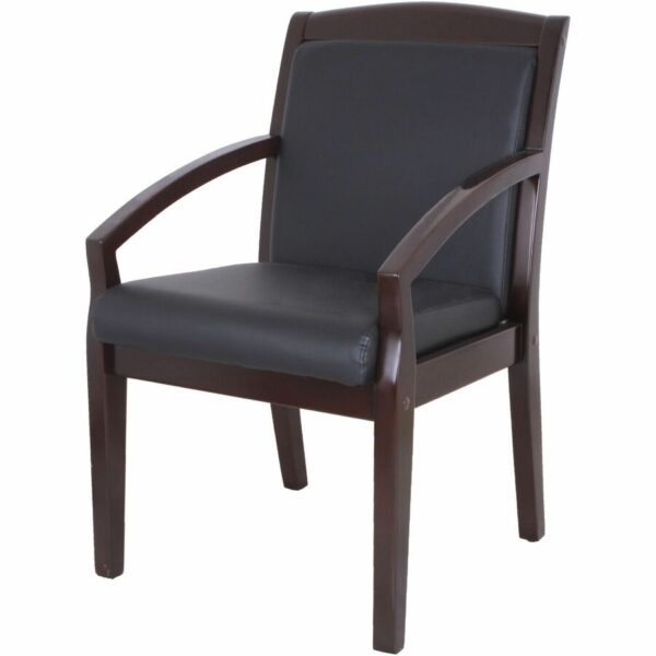 Lorell Sloping Arms Wood Frame Guest Chair - Image 2