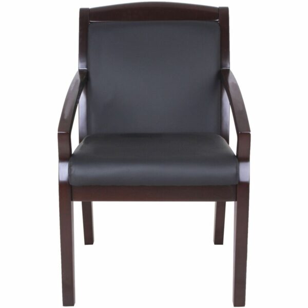 Lorell Sloping Arms Wood Frame Guest Chair - Image 3