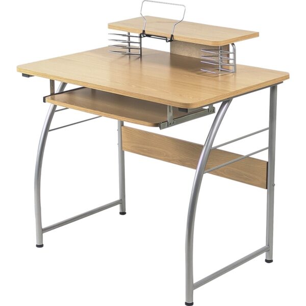 Lorell Computer Desk with Upper Shelf