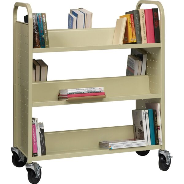 Lorell Double-sided Book Cart