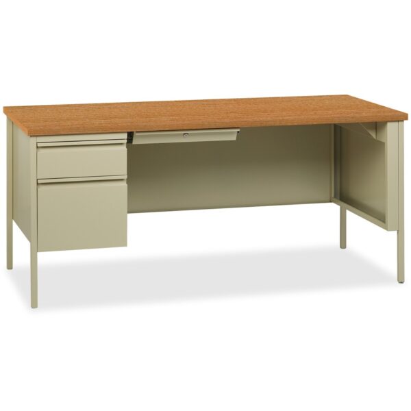 Lorell Fortress Series Left-Pedestal Desk