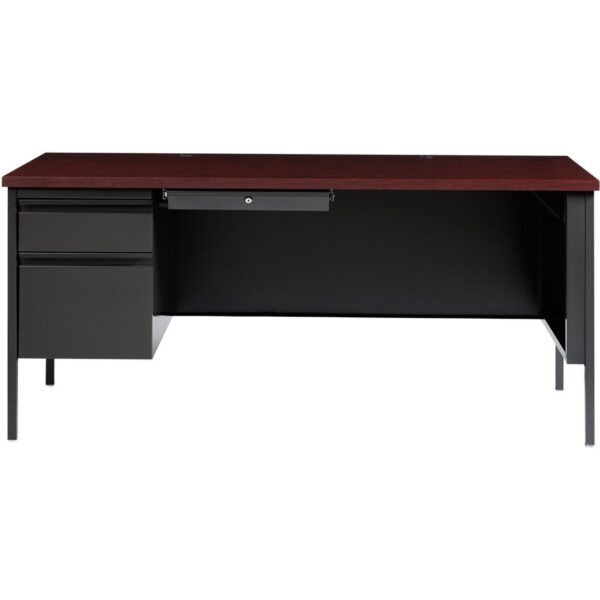 Lorell Fortress Series Left-Pedestal Desk - Image 4