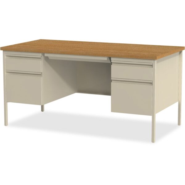 Lorell Fortress Series Double-Pedestal Desk - Image 2